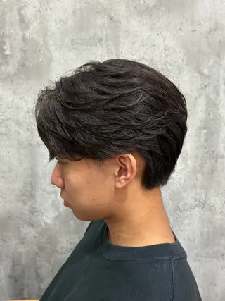 ショート パーマ メンズ カルマ・ニュアンス パーマ　須田龍世のヘアスタイル