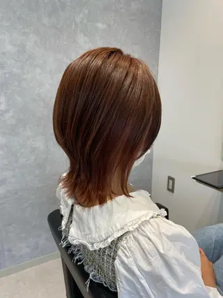 ミディアム カラー Hair Ange伊達店所属・山口 美緒のヘアスタイル