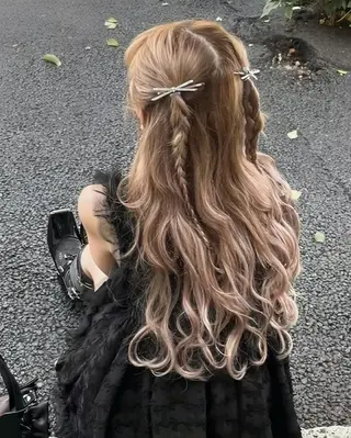 カラー 韓国風スタイル🪽 トレンドヘア🪽のヘアスタイル