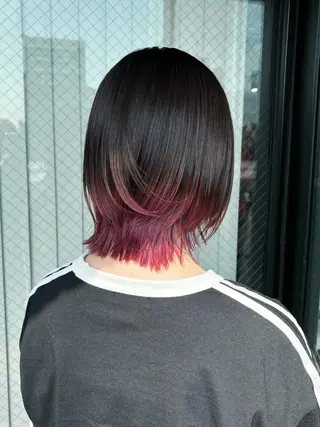 ショート カラー 💫miyu💫デザ インカラー/アレンジのヘアスタイル