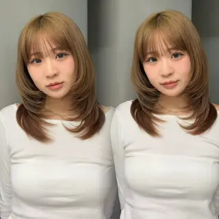 ミディアム 日吉/レイヤー/ 髪質改善/iatoのヘアスタイル