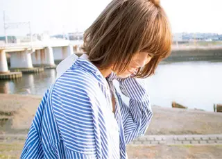 ミディアム gite カワムラナオキのヘアスタイル