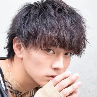 カラー パーマ メンズ 髪質改善🫧ベージュ 椙山 響のヘアスタイル