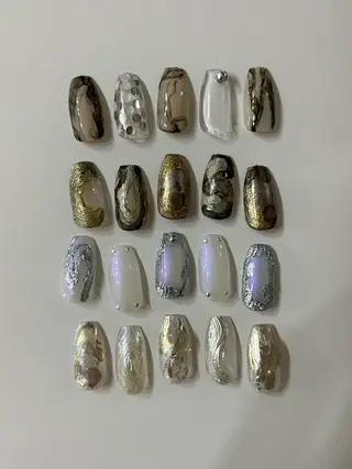 ネイル pu+on. nailworks所属・fuyumi / ニュアンスネイルのネイルデザイン
