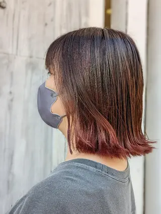 ミディアム カラー 髪質改善&白髪ぼかし カラー♡店長みやけ♡のヘアスタイル