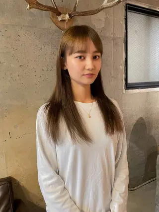 ロング カラー パーマ/レイヤー 岩山丈一郎のヘアスタイル