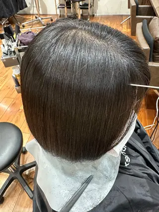 ショート パーマ 白髪ぼかし/髪質改善 /なおき/表参道のヘアスタイル
