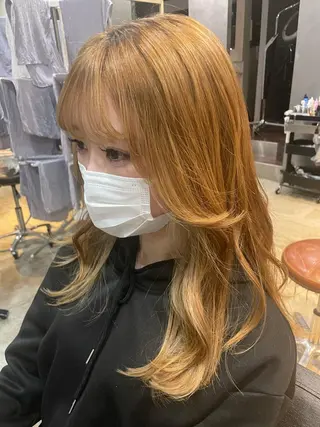 ミディアム カラー ノンダメージサロン/ 豊中/美容室のヘアスタイル