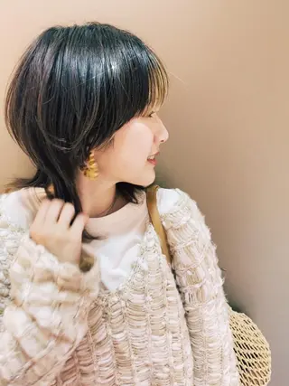 ミディアム カラー 圧倒的透明感カラー nana🦕のヘアスタイル