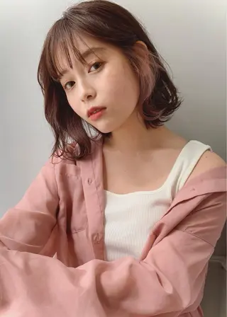 ミディアム カラー 横浜/レイヤーカット /韓国ヘア/佐藤記正のヘアスタイル