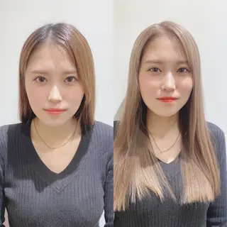 セミロング カラー ヘアアレンジ 🫧新宿 髪質改善 /サスケ🫧のヘアスタイル