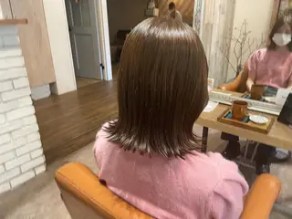 ミディアム カラー HARE 川崎晴佳のヘアスタイル
