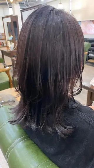 セミロング ウルフカット/ボブ りなのヘアスタイル