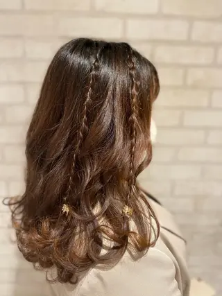 セミロング ヘアアレンジ 田中 アキオのヘアスタイル
