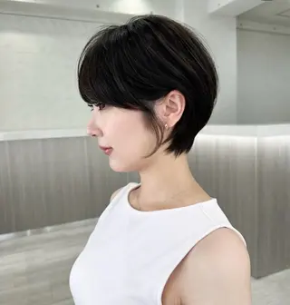 ショート 透明感カラー ふうか　渋谷のヘアスタイル