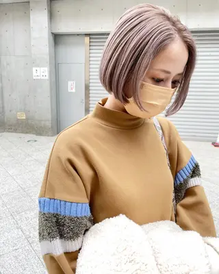 ショート カラー 👩🏻ボブ/ 髪質改善ダブルカラーのヘアスタイル