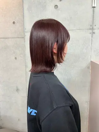 ミディアム カラー カコ/レイヤーカット ヘアアレンジのヘアスタイル