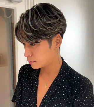 メンズ 白髪ぼかし/白髪 メッシュ/ゆうとのヘアスタイル