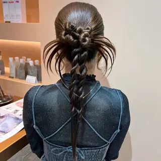 ロング ヘアアレンジ ✨カチモリ✨レイヤー 韓国ヘア🇰🇷ゆいのヘアスタイル