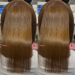 ミディアム 髪質改善ストレート /暖色カラー🎀🪞のヘアスタイル