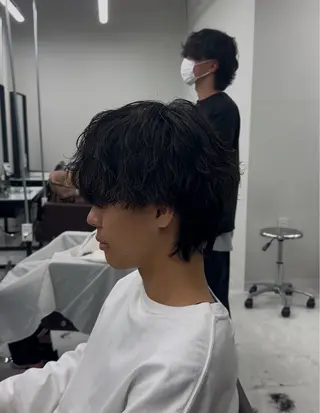 パーマ メンズ ニュアンス/フェザー /ウルフ/伶馬のヘアスタイル