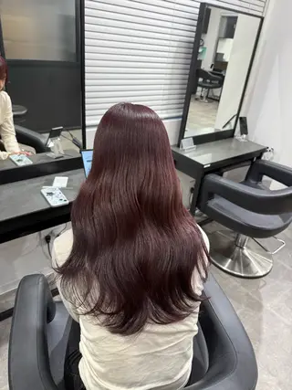 ロング カラー ヘアアレンジ 💗暖色特化ピンク/ 赤髪💗HARUNAのヘアスタイル