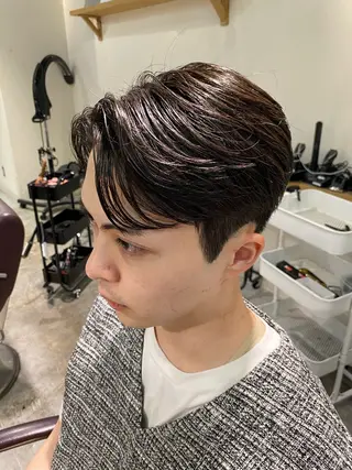 ショート パーマ メンズ パーマ特化/フェザー パーマシャドウ/真生のヘアスタイル