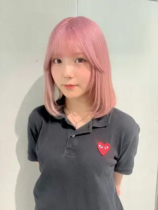 カラー Harune/うる艶 ハイトーンのヘアスタイル