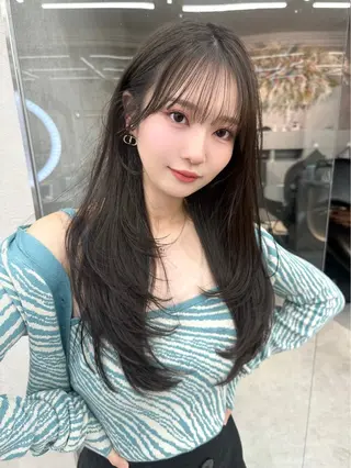 ロング 地毛風縮毛矯正 ☘️松井　傑のヘアスタイル