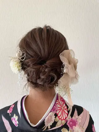 セミロング ヘアアレンジ KANGOLSALON 富山セントラル所属・松井 亜美のヘアスタイル