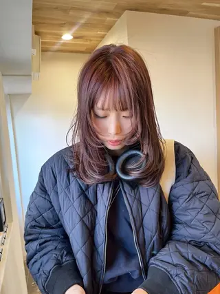 セミロング カラー 下石怜子/レイヤー/ 透明感カラーのヘアスタイル