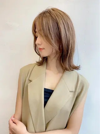 ミディアム 鎌倉 彩のヘアスタイル