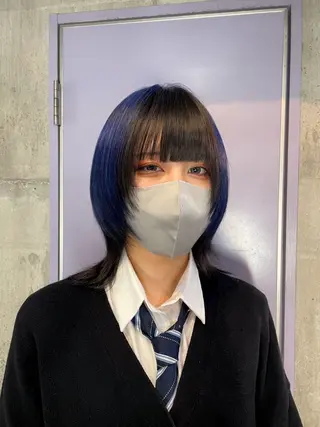 ミディアム ハイトーン/ブリーチ /ウルフ⛓️MAKIのヘアスタイル