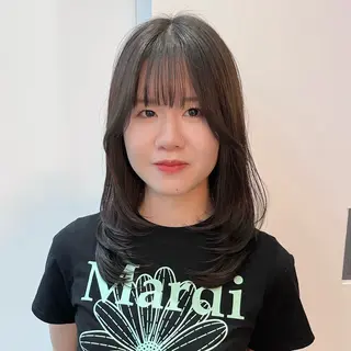 ミディアム レイヤーくびれヘア アレンジmanakaのヘアスタイル