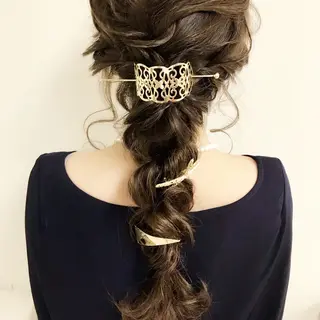 ロング パーマ ヘアアレンジ ネイル マツエク・マツパ backstage.AZ所属・吉川 宙翔のヘアスタイル