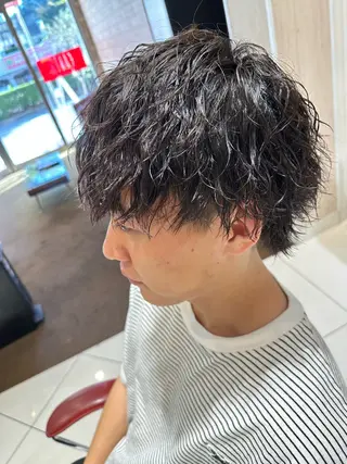ショート パーマ メンズ 💈メンズ特化 美容師サキ💈のヘアスタイル