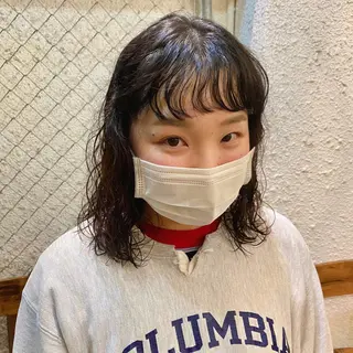 ミディアム パーマ 暖色艶color / ボブ🦩Rioのヘアスタイル