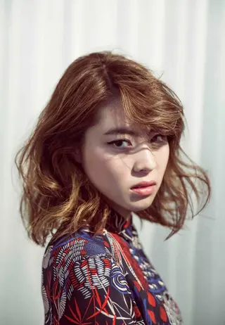 ミディアム カラー パーマ アドミラルYoshi oのヘアスタイル