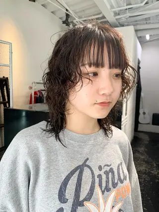 ミディアム パーマ レイヤーカット/艶髪 ✨💭KIRARIのヘアスタイル