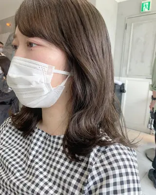 ミディアム カラー minami🪷 暖色カラーのヘアスタイル