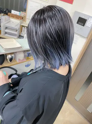 ミディアム カラー ケアブリーチ /髪質 改善/古橋圭史郎のヘアスタイル