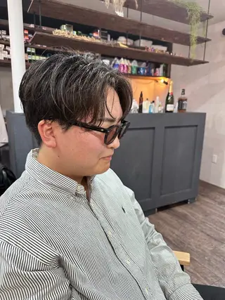 ショート パーマ t.hair垂門真吾 曲がる縮毛矯正/ボブのヘアスタイル