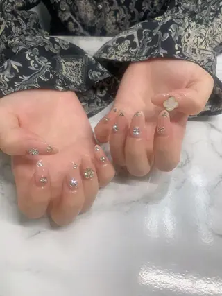 ネイル はな💎ネイル ワンホン、長さ出しのネイルデザイン