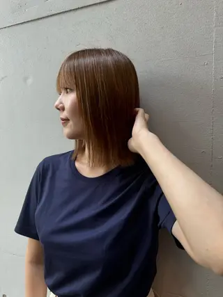 ミディアム Luxe表参道 髪質改善　奈良のヘアスタイル
