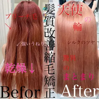 ロング 縮毛矯正/髪質改善/ ブリーチ/東陽町✨のヘアスタイル