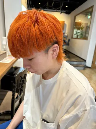 カラー メンズ 髪質改善&ストレート ‪✂︎‬鈴木青樹のヘアスタイル