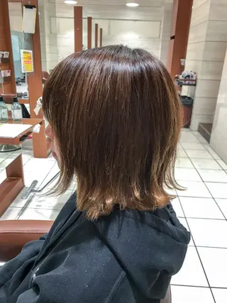 ショート カラー パーマ テラモト カズヨシのヘアスタイル