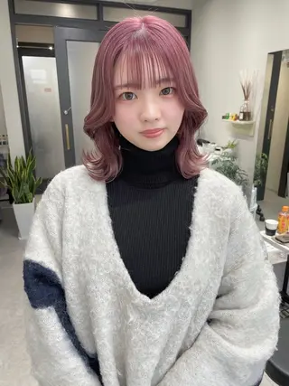 ミディアム カラー 髪質改善will hairdesignのヘアスタイル
