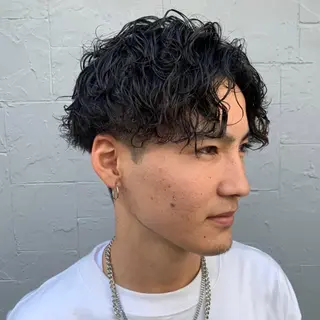 パーマ メンズ 酸性ストレート・ メンズ 三原 楊子のヘアスタイル