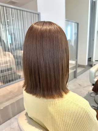 ミディアム カラー 縮毛矯正/ネイル 🌻ひまわり🌻のヘアスタイル